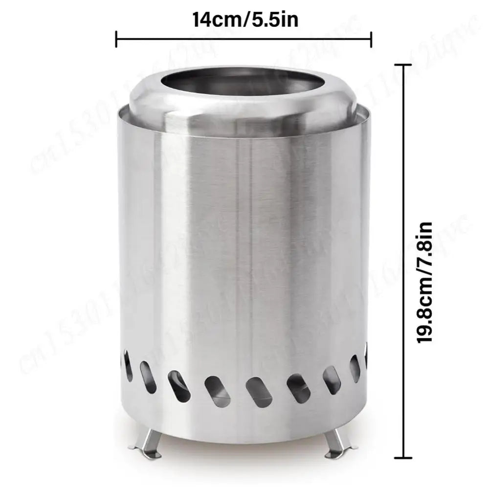 Outdoor Burner Heater Smokeless Tabletop Fire Pit Stainless Steel Camping Smokeless Stove Tabletop Firepit Mini Fire Pit Bonfire