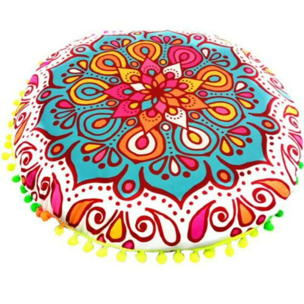 43CM Round Pattern Pillowcase Bohemian Cushion Cover Floor Cushion Printed Pillows Cover For Home Hotel Bar Car Decorate