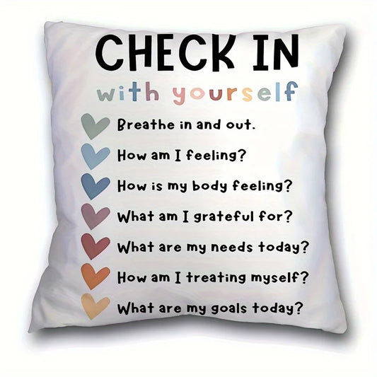 Motivational Mental Health Pillowcase Counseling Office School Pillow Suitable for Living Room Bedroom Sofa Psychotherapist's