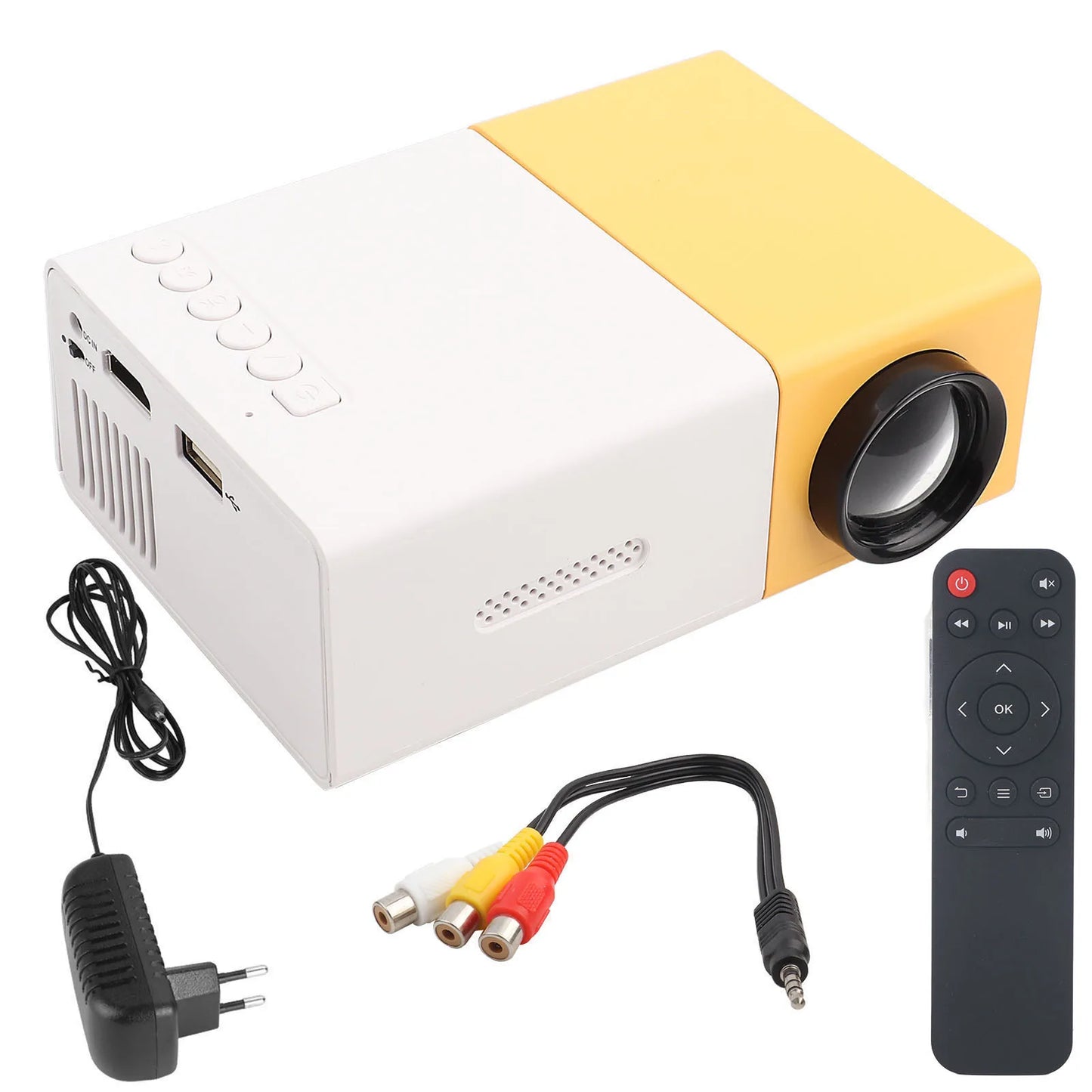Projector 5 X 3.2 X 1.9In Portable Small Size Stylish 1080P LED Projector Convenient Practical for Travel Movies Games Camping