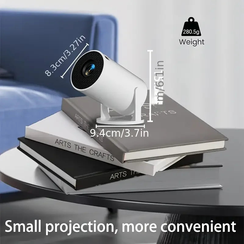 Smart HighDefinition Projector, Compact And Portable, Compatible with A Variety Of Devices, Suitable for Home Theater/Office Use