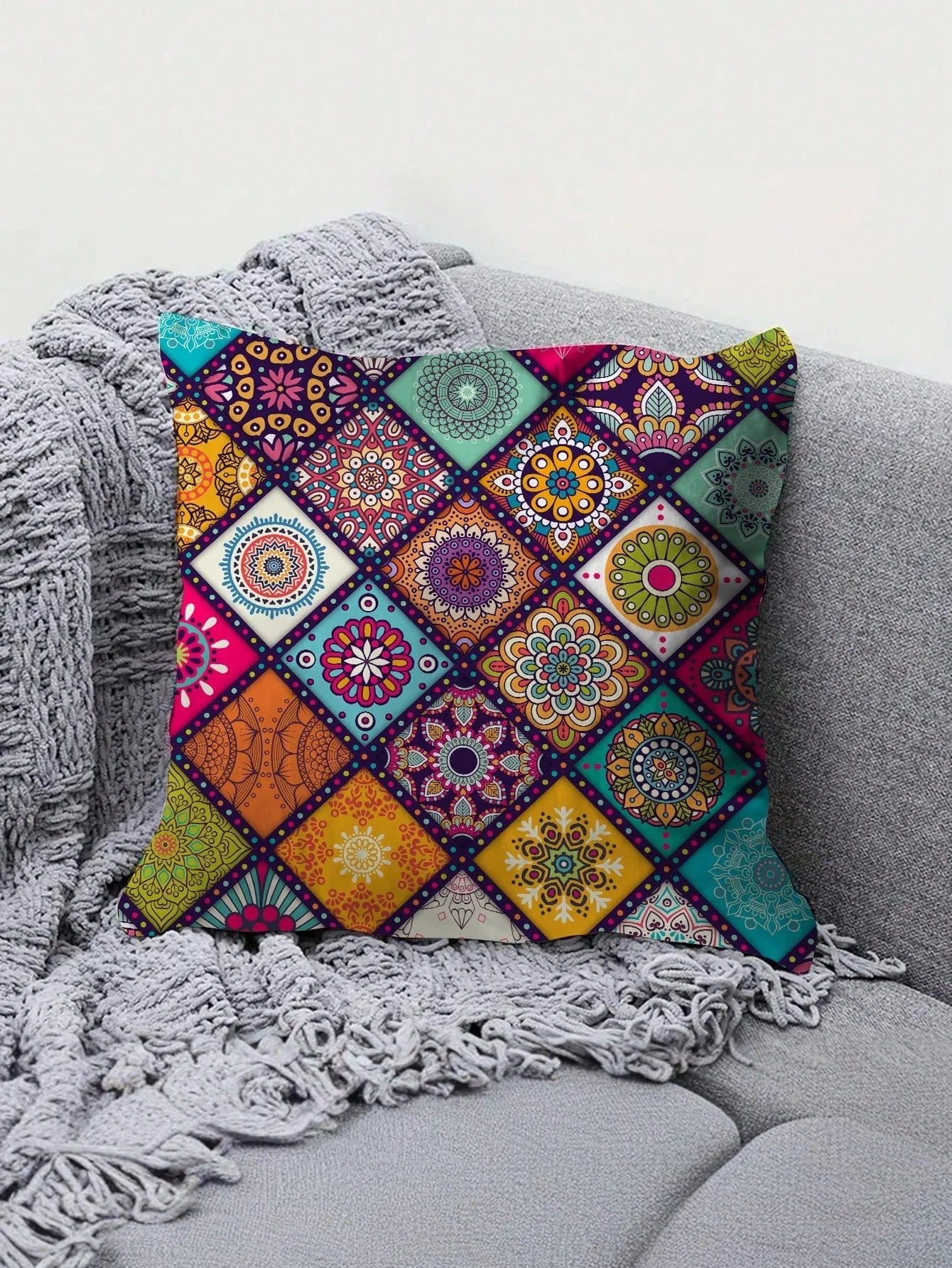 Bohemian style printed cushion cover, home decoration pillow, living room sofa decoration pillowcase