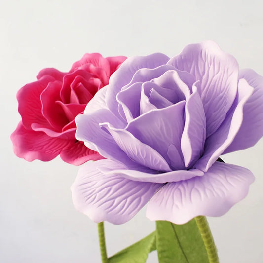 Large Artificial Flowers Wedding Party Decoration PE Flowers Wedding Decoration Rose Flower Window Display Garden Home Decor