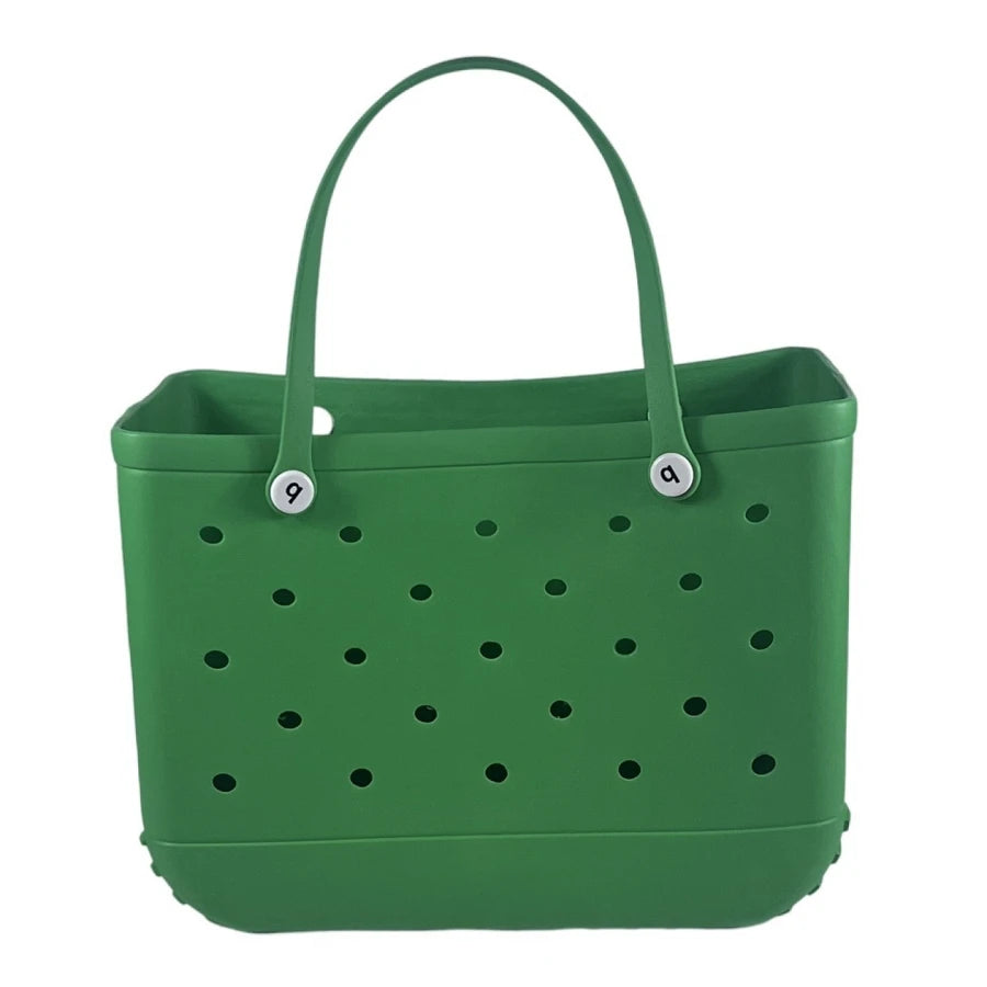 Beach bag with holes, hand-held, waterproof travel bag that can be washed, suitable for sports, beach, and swimming pool use.