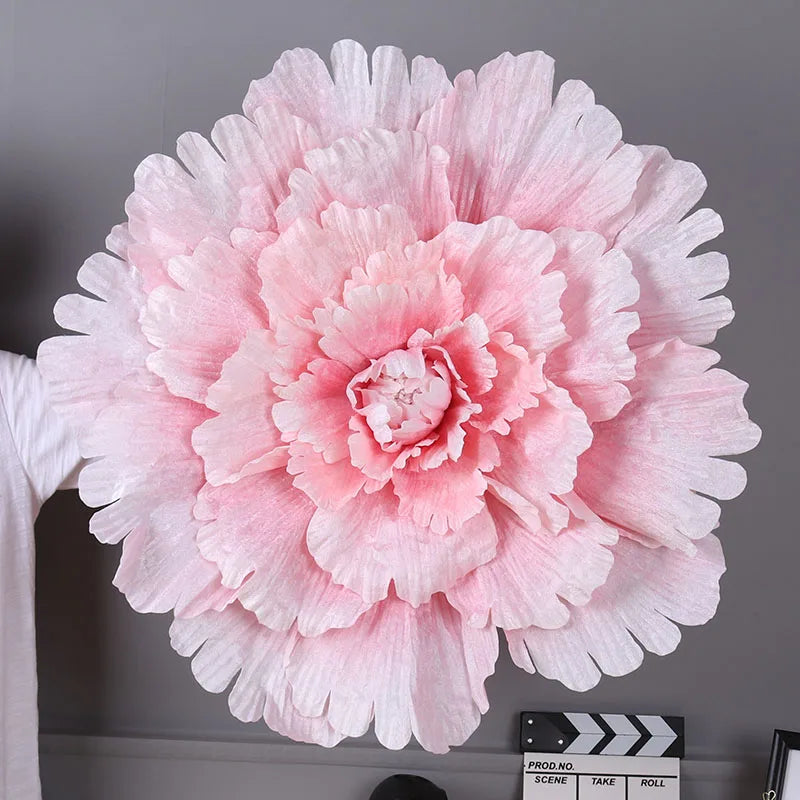 Multiple Sizes Wedding Flower Large Silk Artificial Flower Peony Head Giant Flowers For Diy Flower Background Wall Decoration