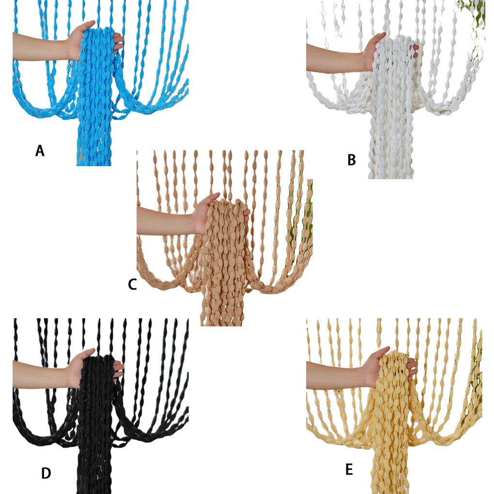 Door Beaded Curtains Lantern Cross Border Tassel Cord Curtains Hotel Wedding Salon Window Curtains Decoration For Room Divider