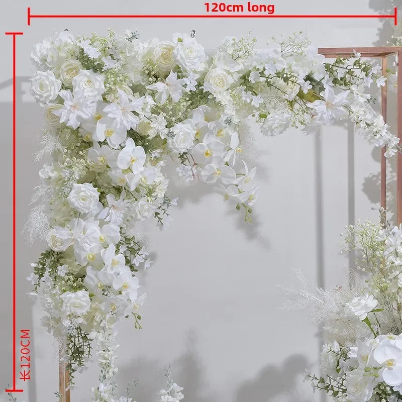 Giant Flower Hydrangea Rose Baby's Breath Garland for Wedding Backdrop Table Decor and Hanging Arrangements