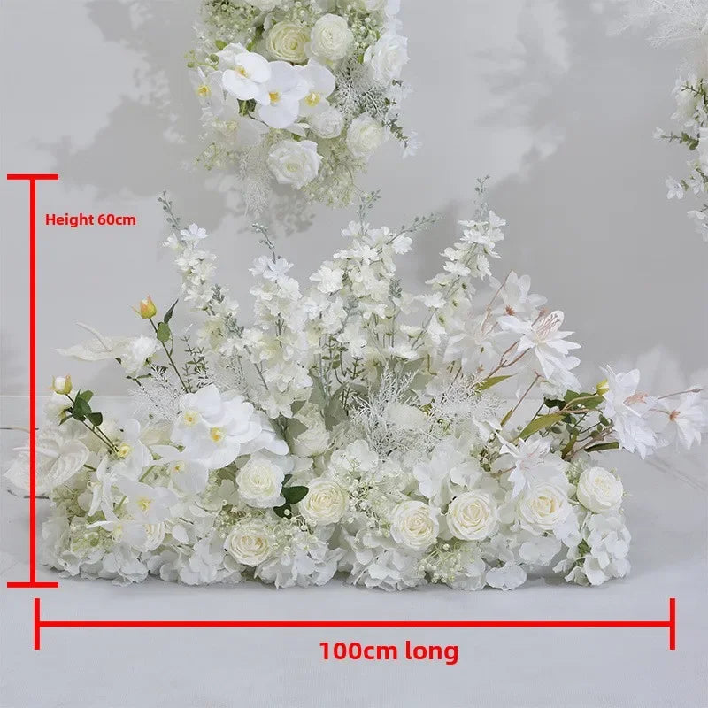 Giant Flower Hydrangea Rose Baby's Breath Garland for Wedding Backdrop Table Decor and Hanging Arrangements