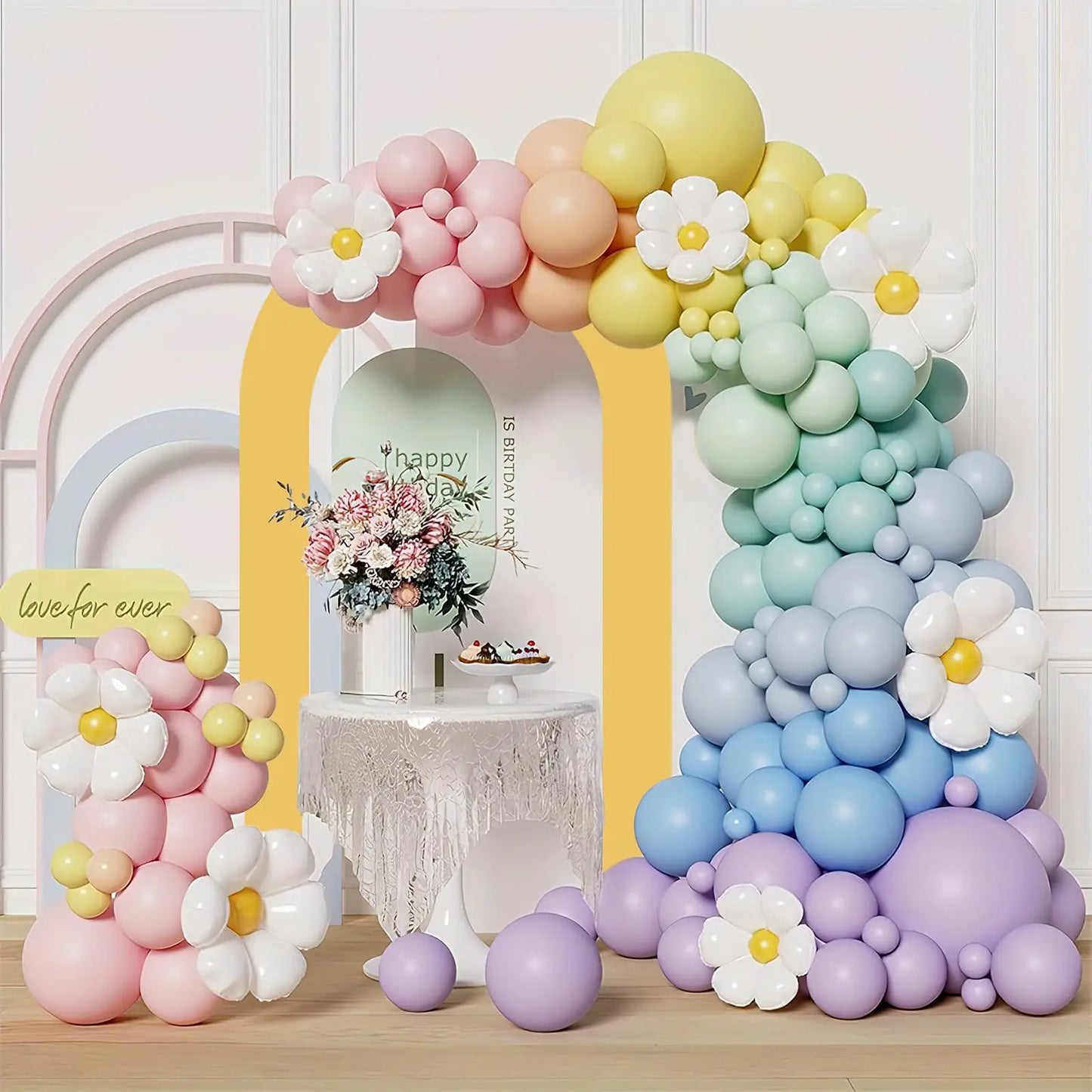 Open Arch Backdrop Stand, U-Shape Wedding Arch, Wedding Site, Double Arch Frame, Floral Balloon Arch Decoration for Party