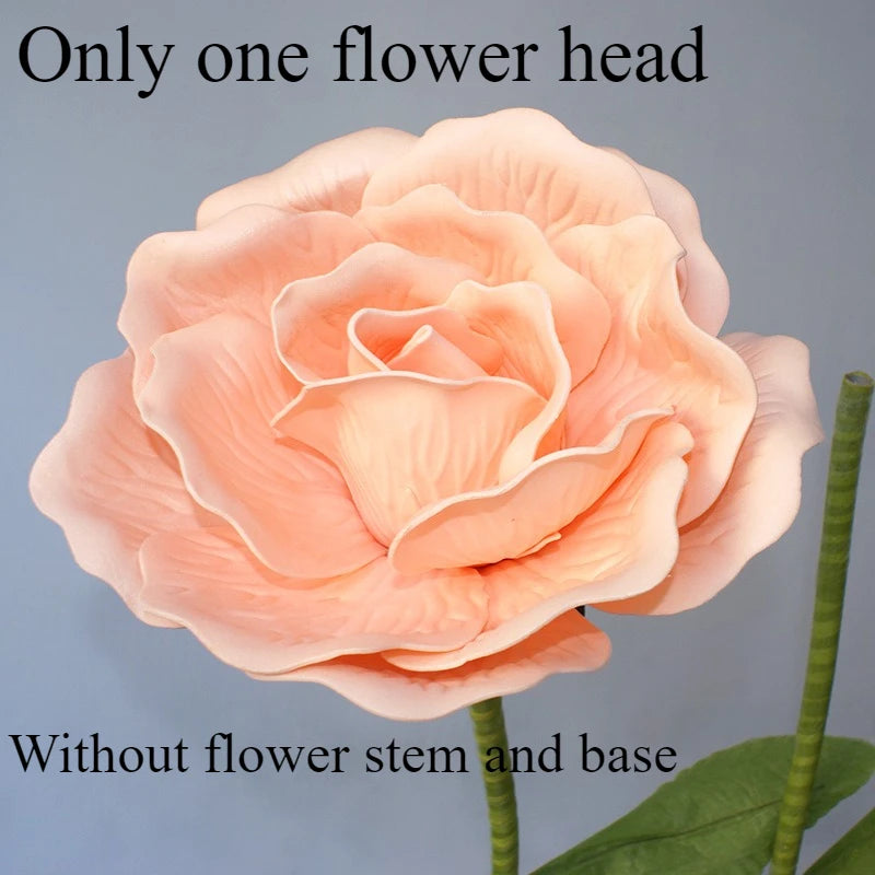 Large Artificial Flowers Wedding Party Decoration PE Flowers Wedding Decoration Rose Flower Window Display Garden Home Decor