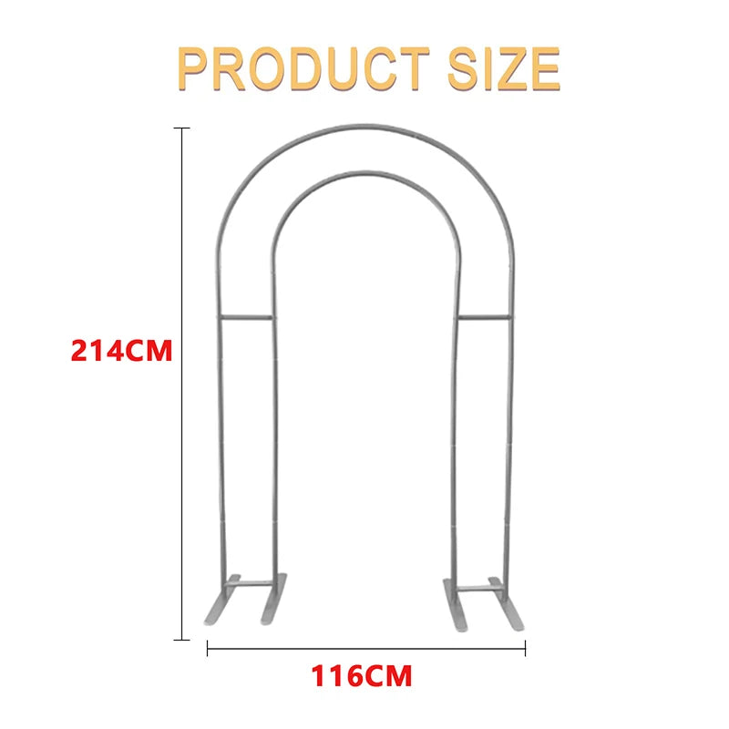 Open Arch Backdrop Stand, U-Shape Wedding Arch, Wedding Site, Double Arch Frame, Floral Balloon Arch Decoration for Party