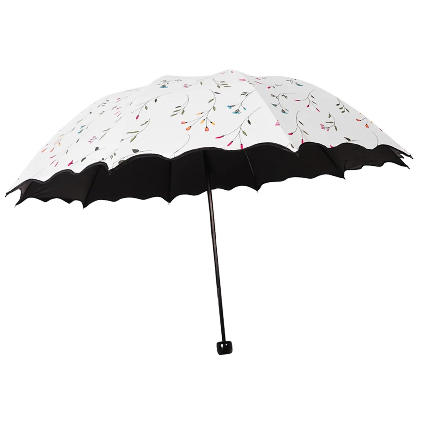 Folding Umbrella Portable Sunny and Rainy Rainproof Practical Sun Umbrella for Purse for Shopping Summer Travel Hiking Walking