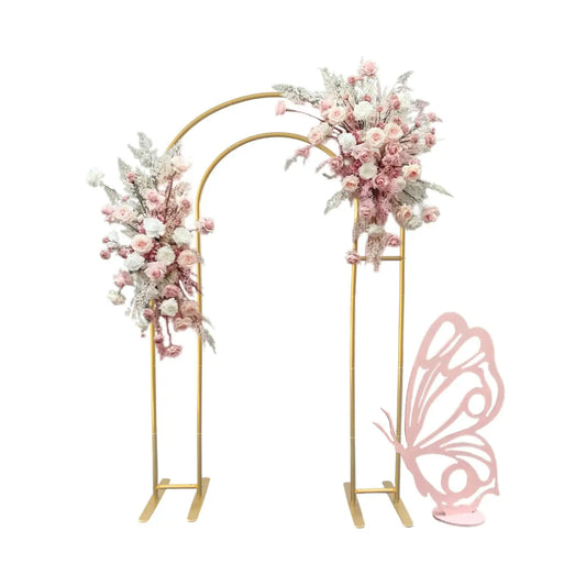Open Arch Backdrop Stand, U-Shape Wedding Arch, Wedding Site, Double Arch Frame, Floral Balloon Arch Decoration for Party