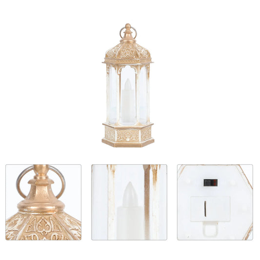 Lantern Lanterns Lamp Hanging Moroccan Ramadan Led Night Lights Eid Decoration Decorative Vintage Home Outdoor Table Bedside