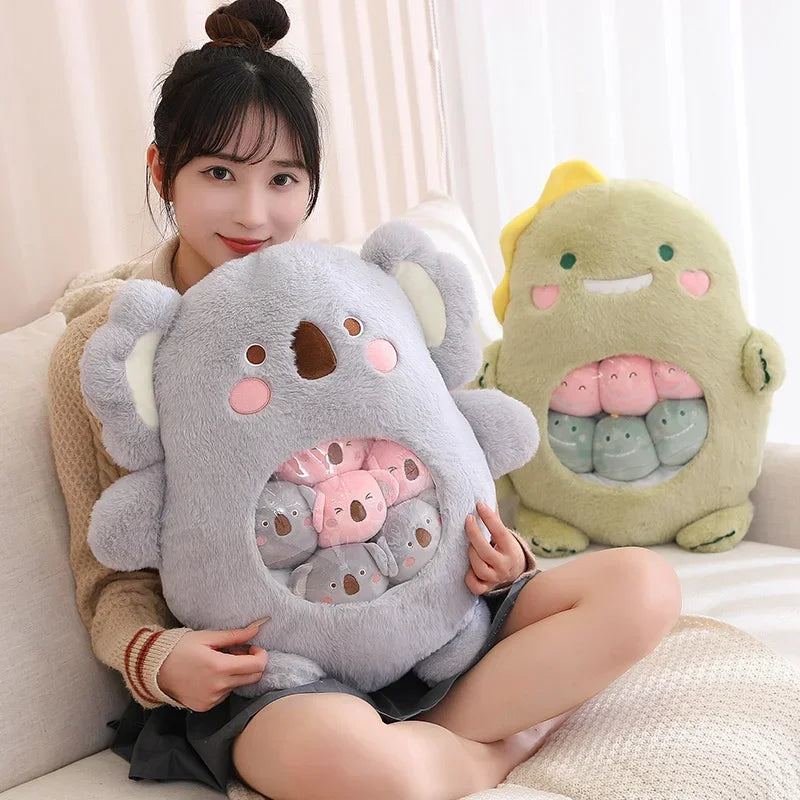 Cute Cartoon Animal Plush Toy Pillows Soft Filled Sofa Cushions Homdecors Decorations Living Room Pillows Holiday Gifts