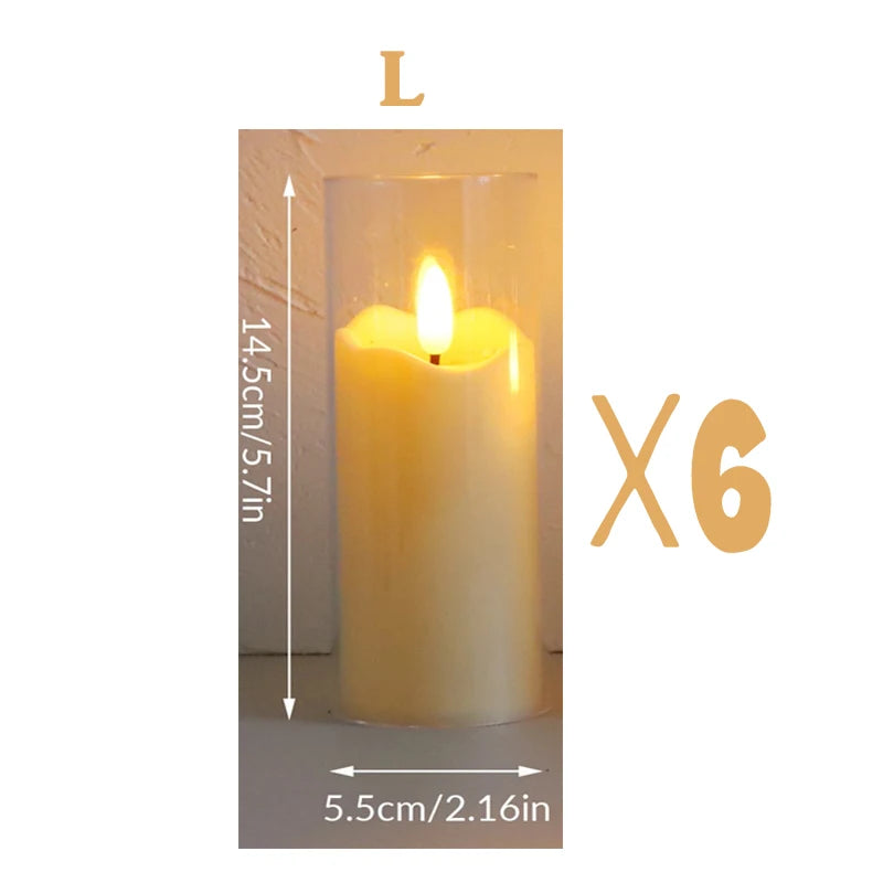 Flameless Electric Candles Light Acrylic Battery Flickering Fake Tealight Candle Halloween Wedding Christmas Decoration 2025 NEW