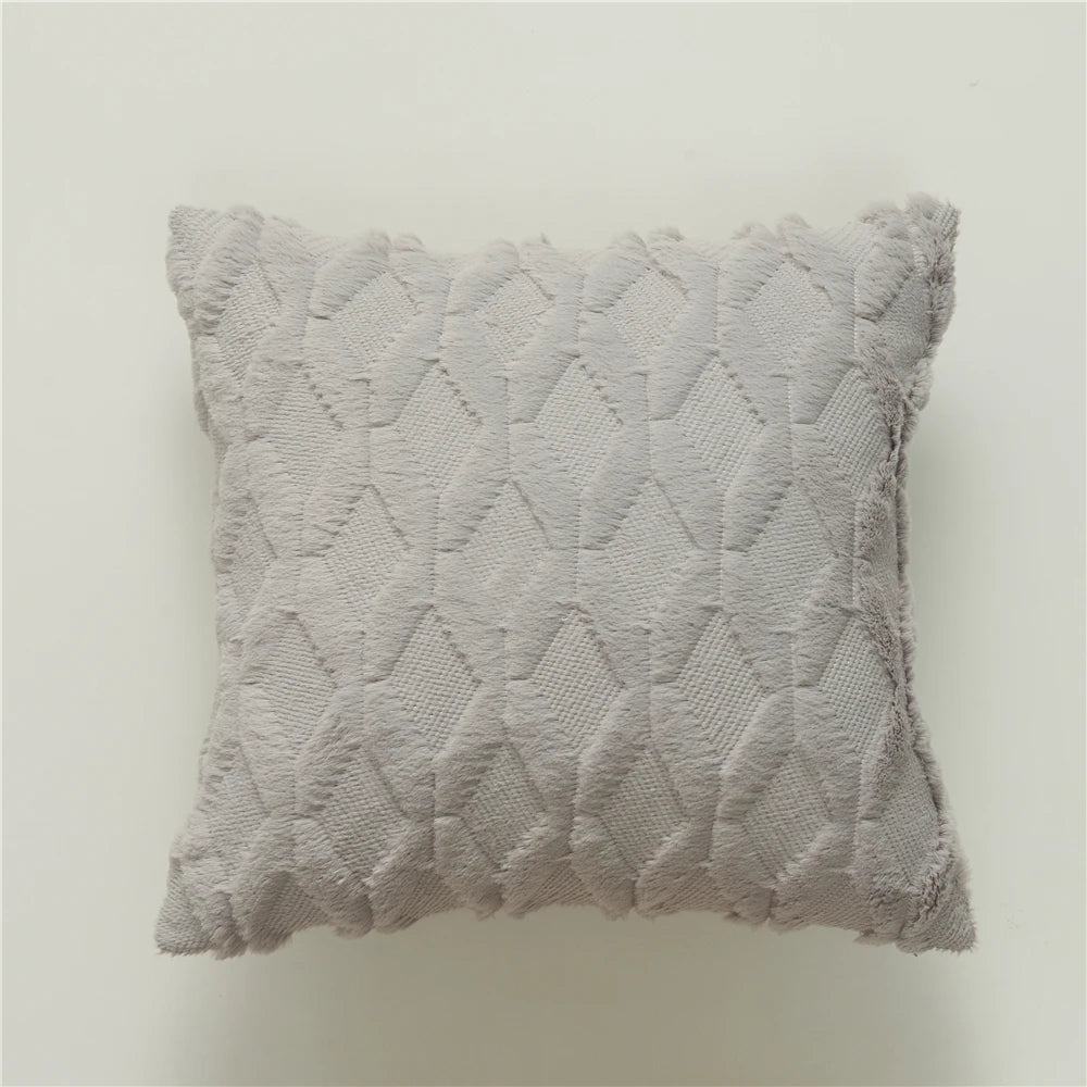 Soft Decor Plush Pillow Cozy Cushion Cover 45x45cm Home Decor Throw Pillow Cover Living Room Bedroom Sofa Christmas