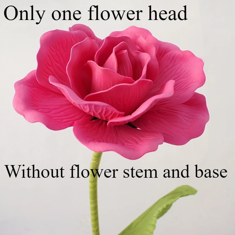 Large Artificial Flowers Wedding Party Decoration PE Flowers Wedding Decoration Rose Flower Window Display Garden Home Decor