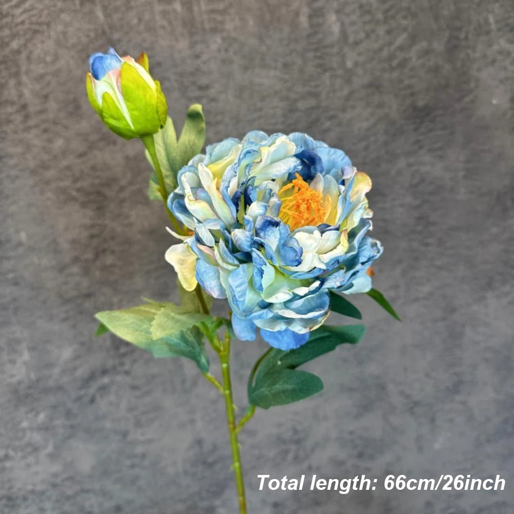 Large Silk Peony Artificial Flowers High Quality Simulation Peony European Style Fake Flowers Bouquet For Wedding Home Decor 1PC