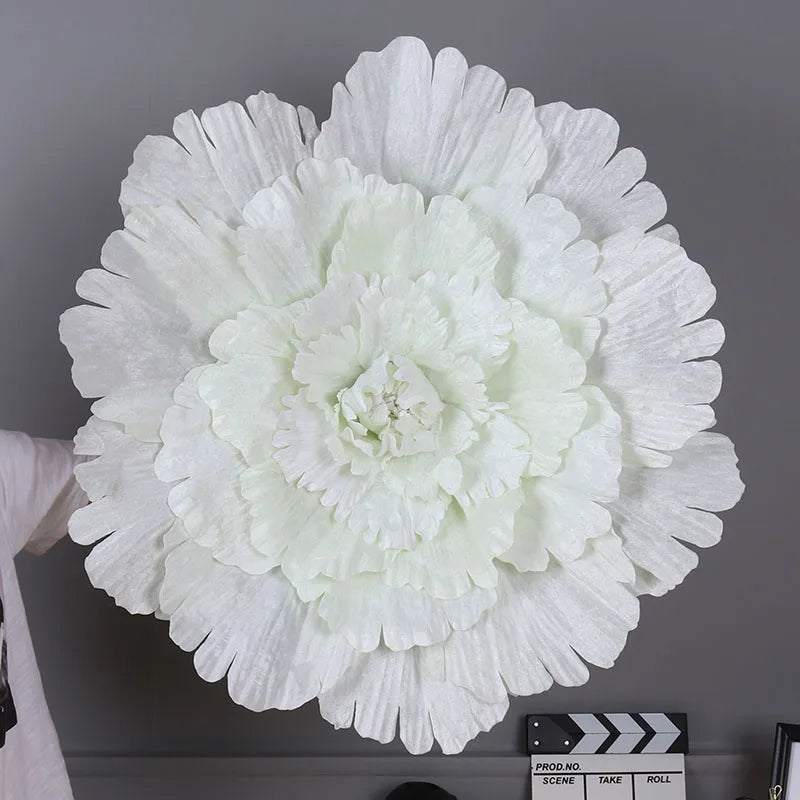 Multiple Sizes Wedding Flower Large Silk Artificial Flower Peony Head Giant Flowers For Diy Flower Background Wall Decoration