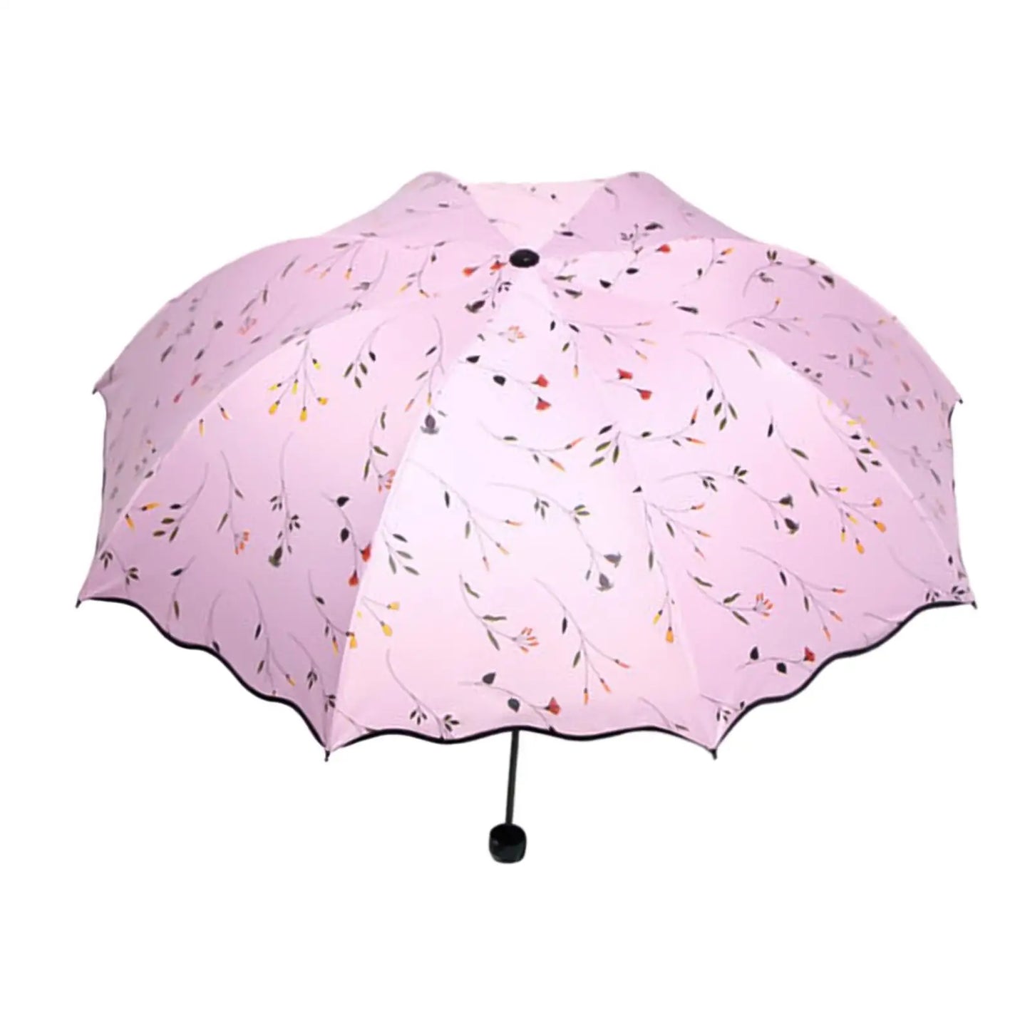 Folding Umbrella Portable Sunny and Rainy Rainproof Practical Sun Umbrella for Purse for Shopping Summer Travel Hiking Walking