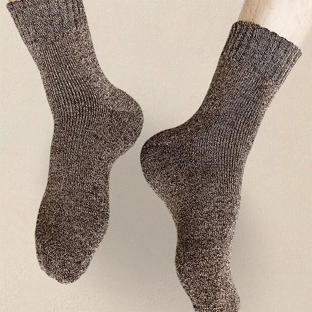 3/5/15 Pairs Men Solid Color Socks  Fashionable Simple Versatile Winter Socks Are Soft Comfortable Lightweight Casual In Length
