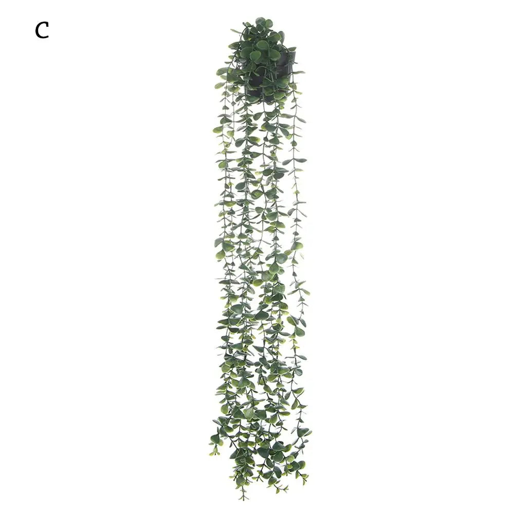 Artificial Hanging Plants with Pot Fake Plants Hanging Vines Shelf Plants Decor Potted Plants for Home Indoor Outdoor Decoration