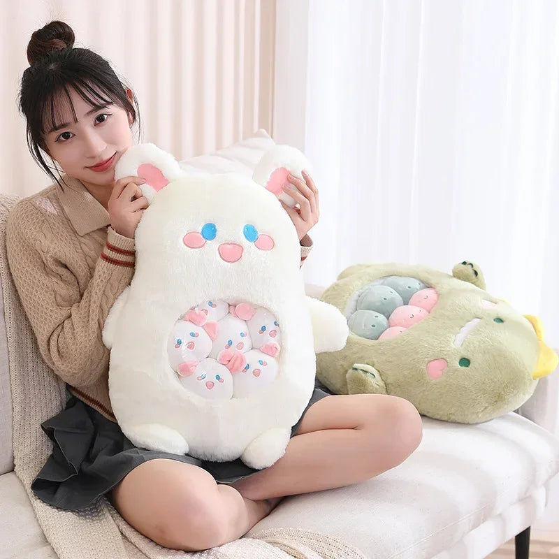 Cute Cartoon Animal Plush Toy Pillows Soft Filled Sofa Cushions Homdecors Decorations Living Room Pillows Holiday Gifts
