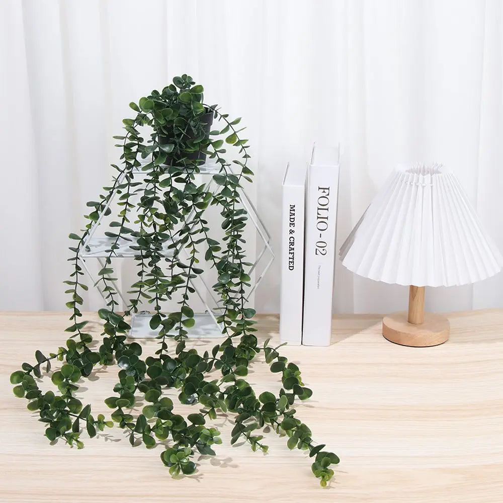 Artificial Hanging Plants with Pot Fake Plants Hanging Vines Shelf Plants Decor Potted Plants for Home Indoor Outdoor Decoration