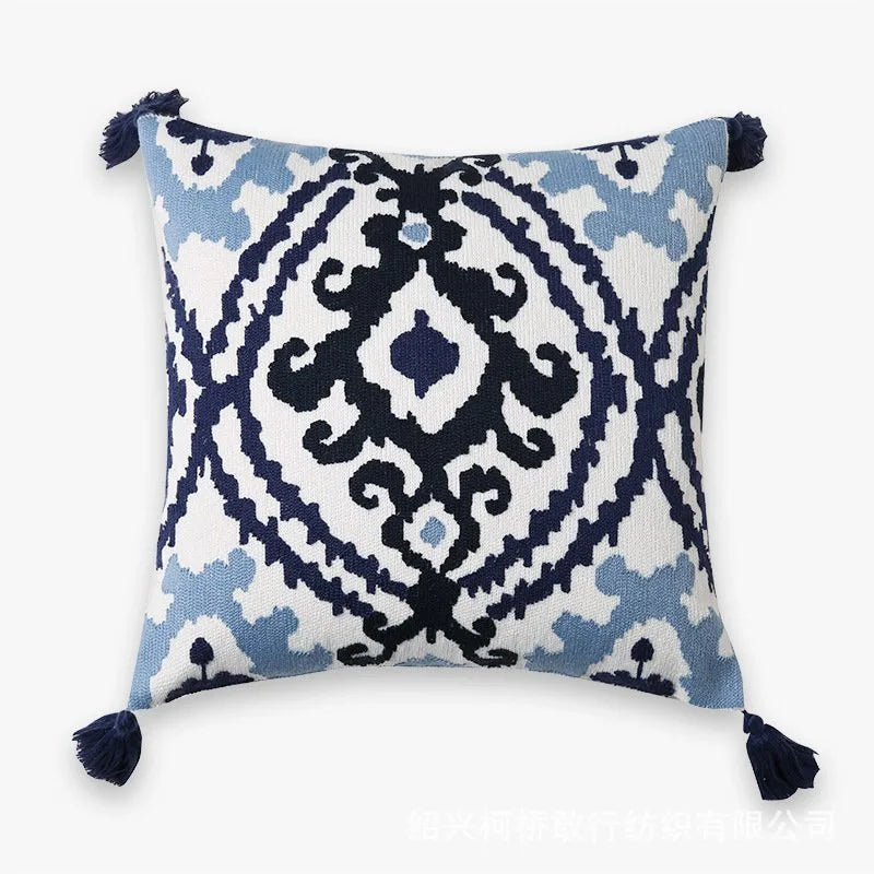 Moroccan Pillowcase Living Room Sofa Decor Handmade Pillow Cover Indian Exotic Ethnic Style Boho Embroidery Cushion Pillow Cover