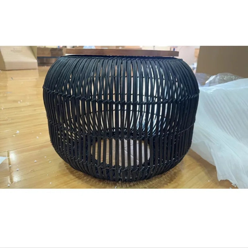 Japanese Rattan pendant light vintage laterns Wabi-sabi Lights Living Room dining lights hanging Homestay kitchen island light