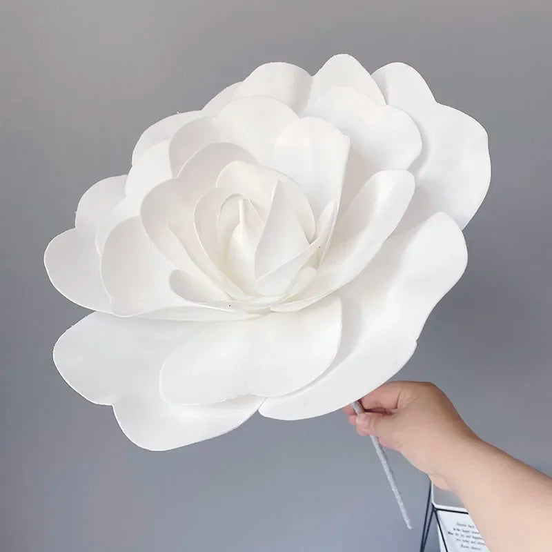 Large Foam Fake Flowers Artificial Roses Set of European Style Wedding Flower Wall Wedding Window Background Layout