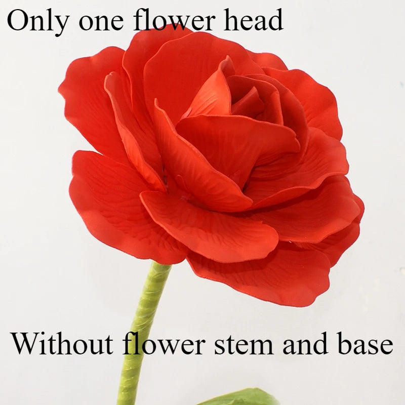 Large Artificial Flowers Wedding Party Decoration PE Flowers Wedding Decoration Rose Flower Window Display Garden Home Decor