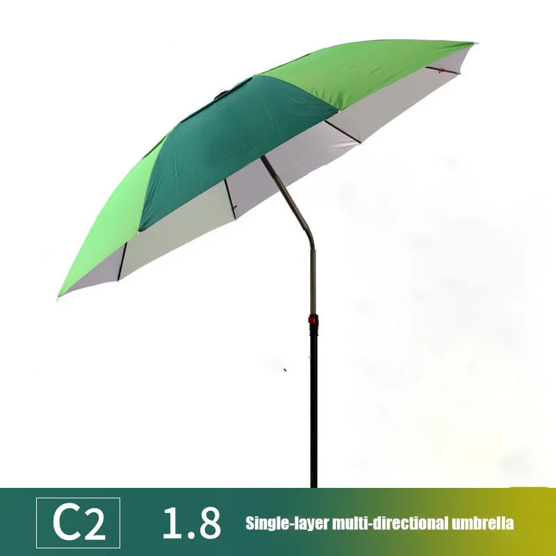 Fishing umbrella - three-fold, adjustable, all-directional, sun protection, rainproof, shade for outdoor fishing