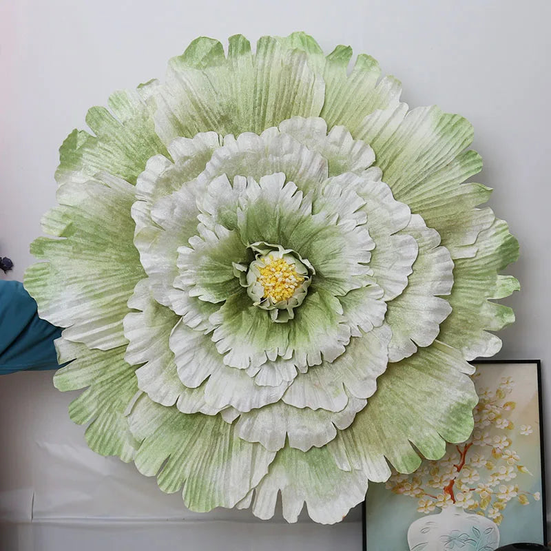 Multiple Sizes Wedding Flower Large Silk Artificial Flower Peony Head Giant Flowers For Diy Flower Background Wall Decoration