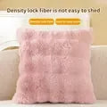 Twist KnittingPlush Pillow Case Vintage Knitted Cushion Cover Simple Cushion Plush Pillowcase Headboard Back