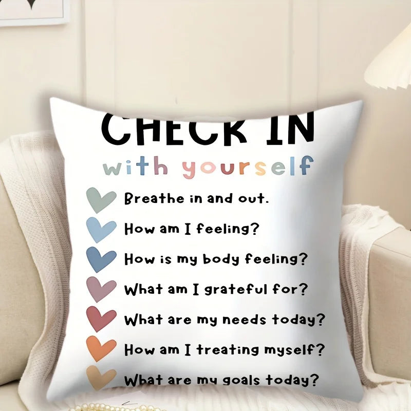 Motivational Mental Health Pillowcase Counseling Office School Pillow Suitable for Living Room Bedroom Sofa Psychotherapist's