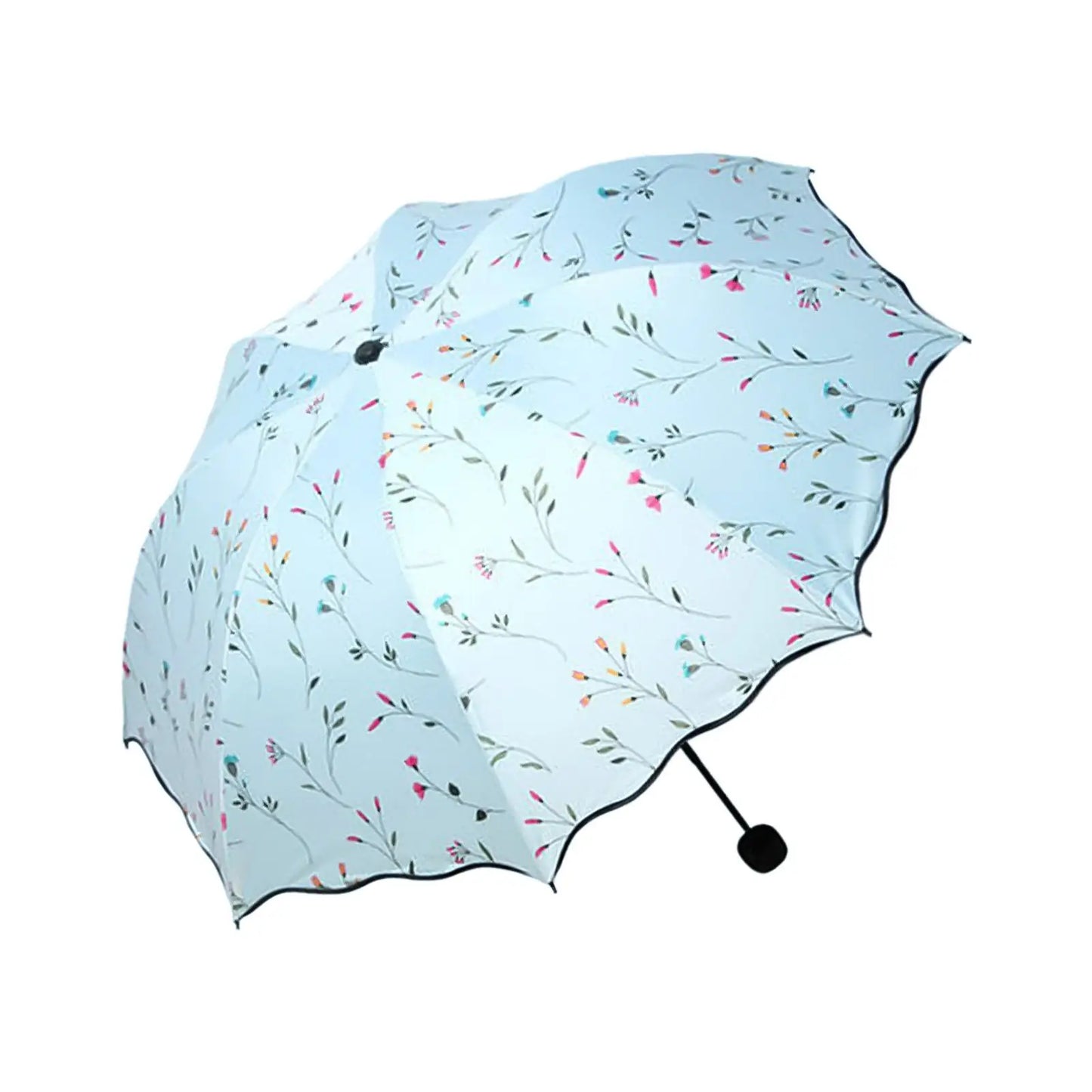 Folding Umbrella Portable Sunny and Rainy Rainproof Practical Sun Umbrella for Purse for Shopping Summer Travel Hiking Walking