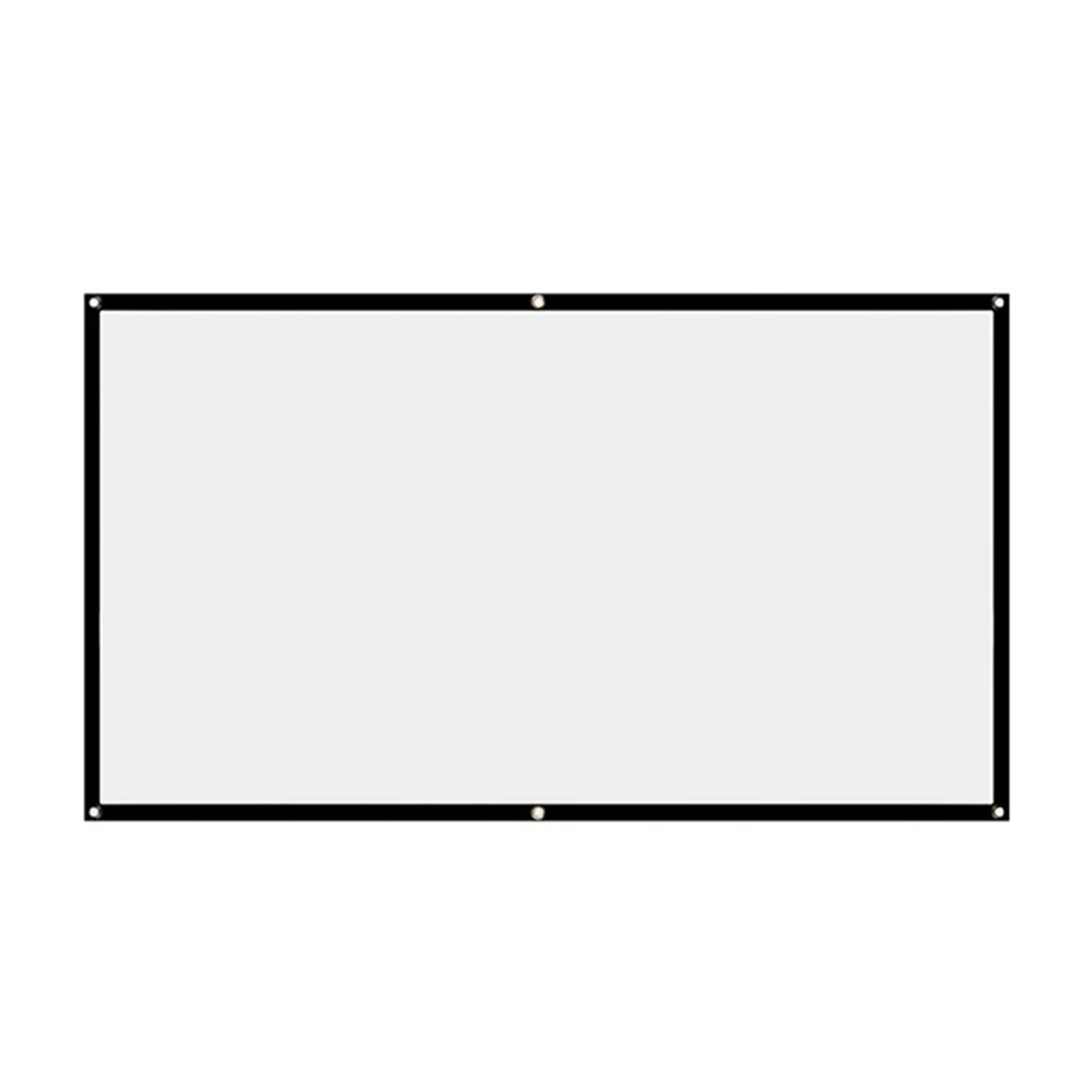 16:9 Simple Projector Curtain 60/72/84/100/120/150 inch Portable HD Display Screen Home Cinema Theater Movie Home Outdoor Office