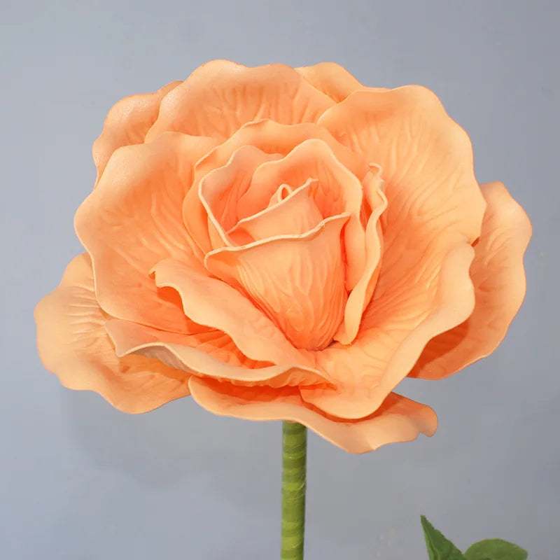 Large Artificial Flowers Wedding Party Decoration PE Flowers Wedding Decoration Rose Flower Window Display Garden Home Decor