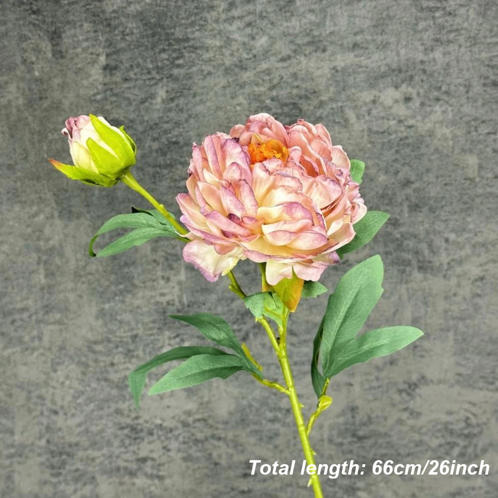 Large Silk Peony Artificial Flowers High Quality Simulation Peony European Style Fake Flowers Bouquet For Wedding Home Decor 1PC