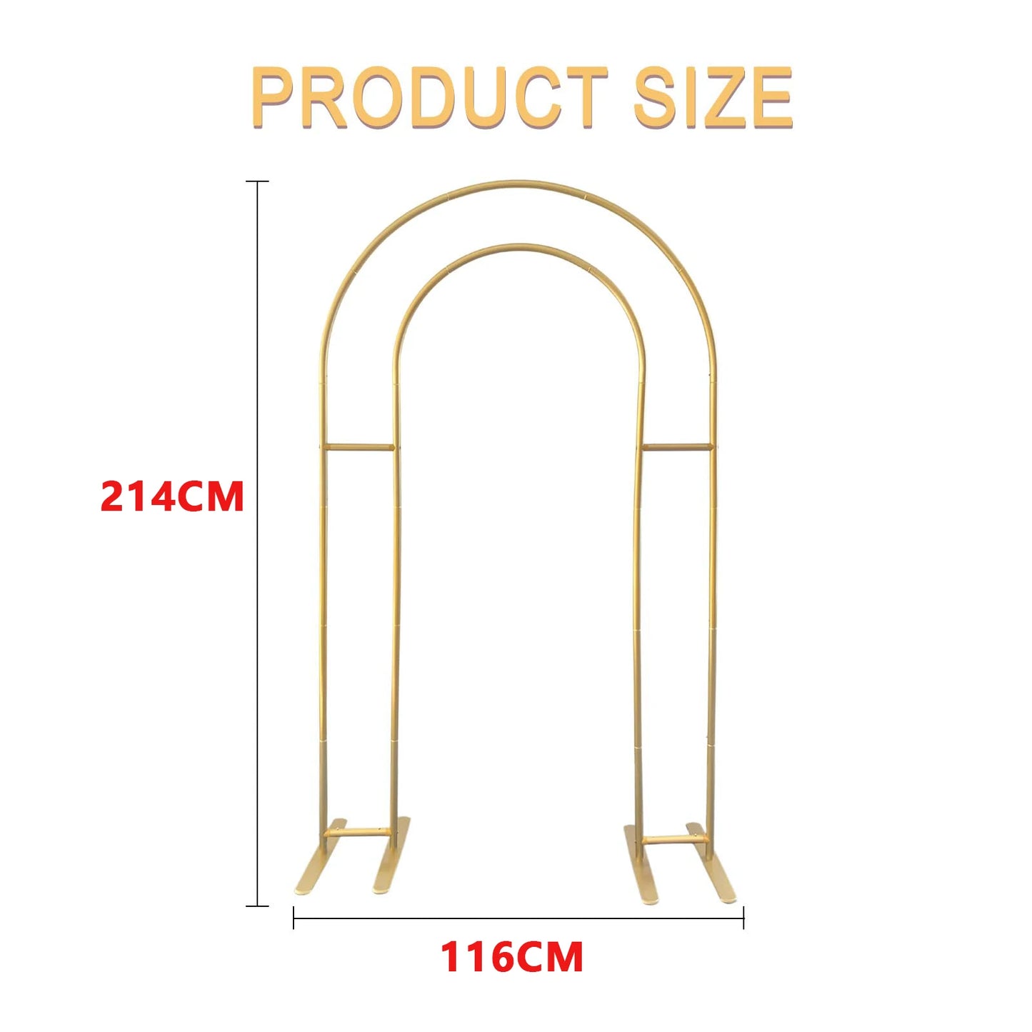 Open Arch Backdrop Stand, U-Shape Wedding Arch, Wedding Site, Double Arch Frame, Floral Balloon Arch Decoration for Party