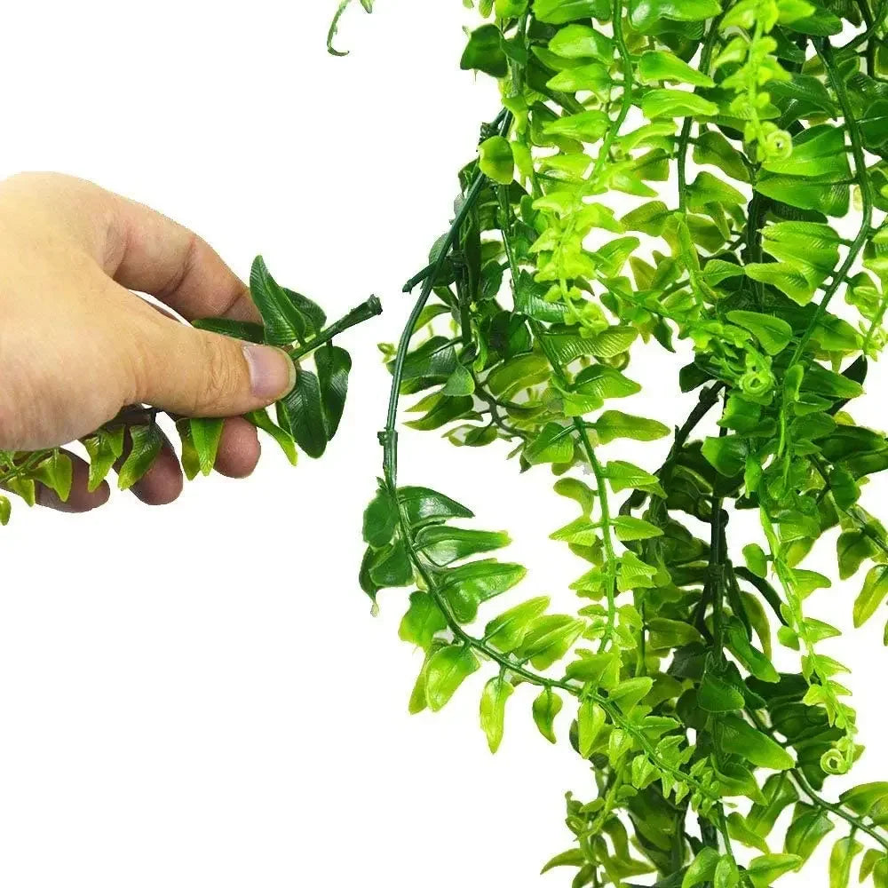 Plastic artificial plants for decoration, artificial plants, hanging plants, Boston Fern Bush, 2PCs