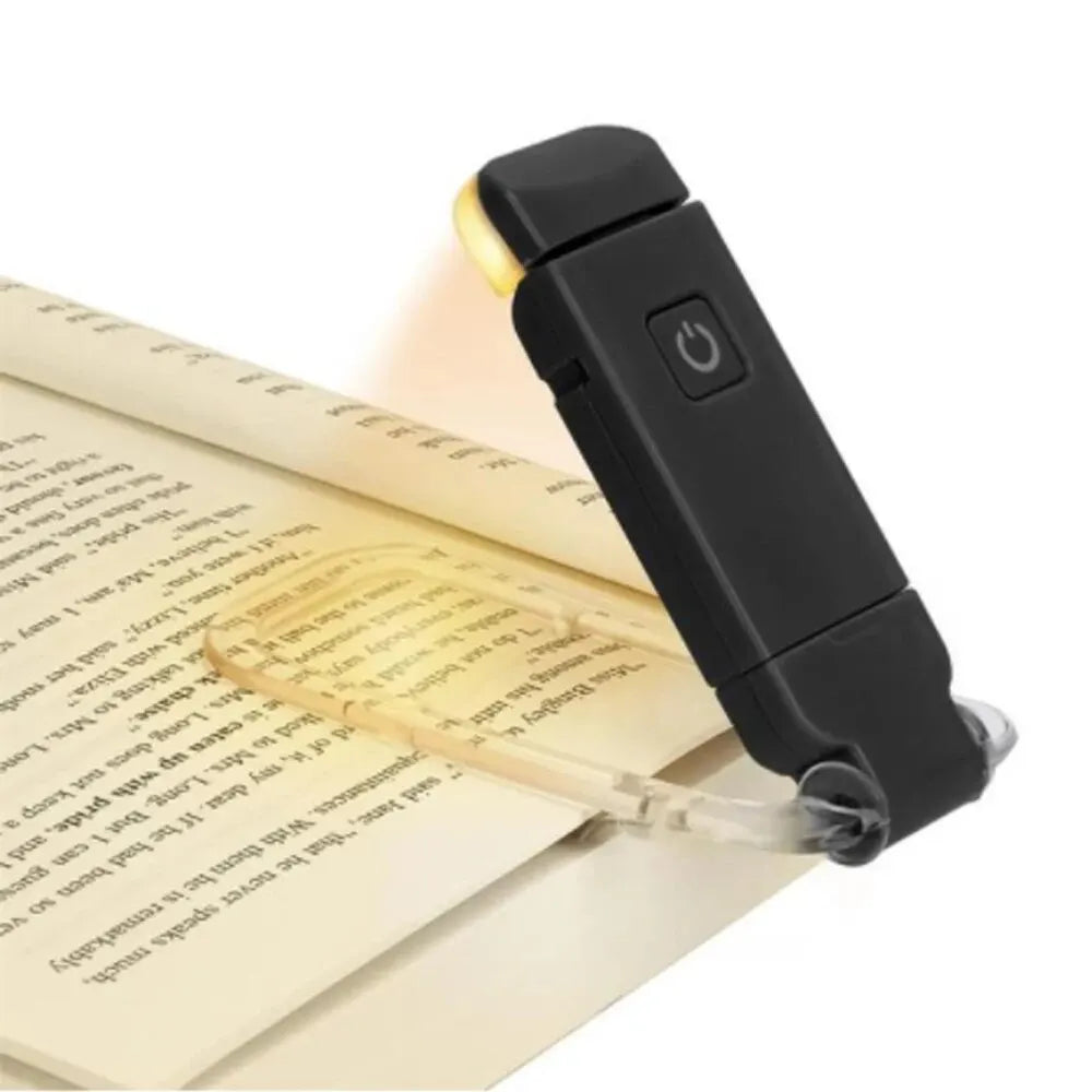 Book Light Brightness Adjustable for Eye-Protection USB Rechargeable LED Clip on Portable Bookmark Light for Reading in Bed Car