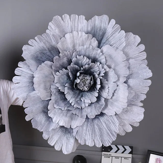 Multiple Sizes Wedding Flower Large Silk Artificial Flower Peony Head Giant Flowers For Diy Flower Background Wall Decoration