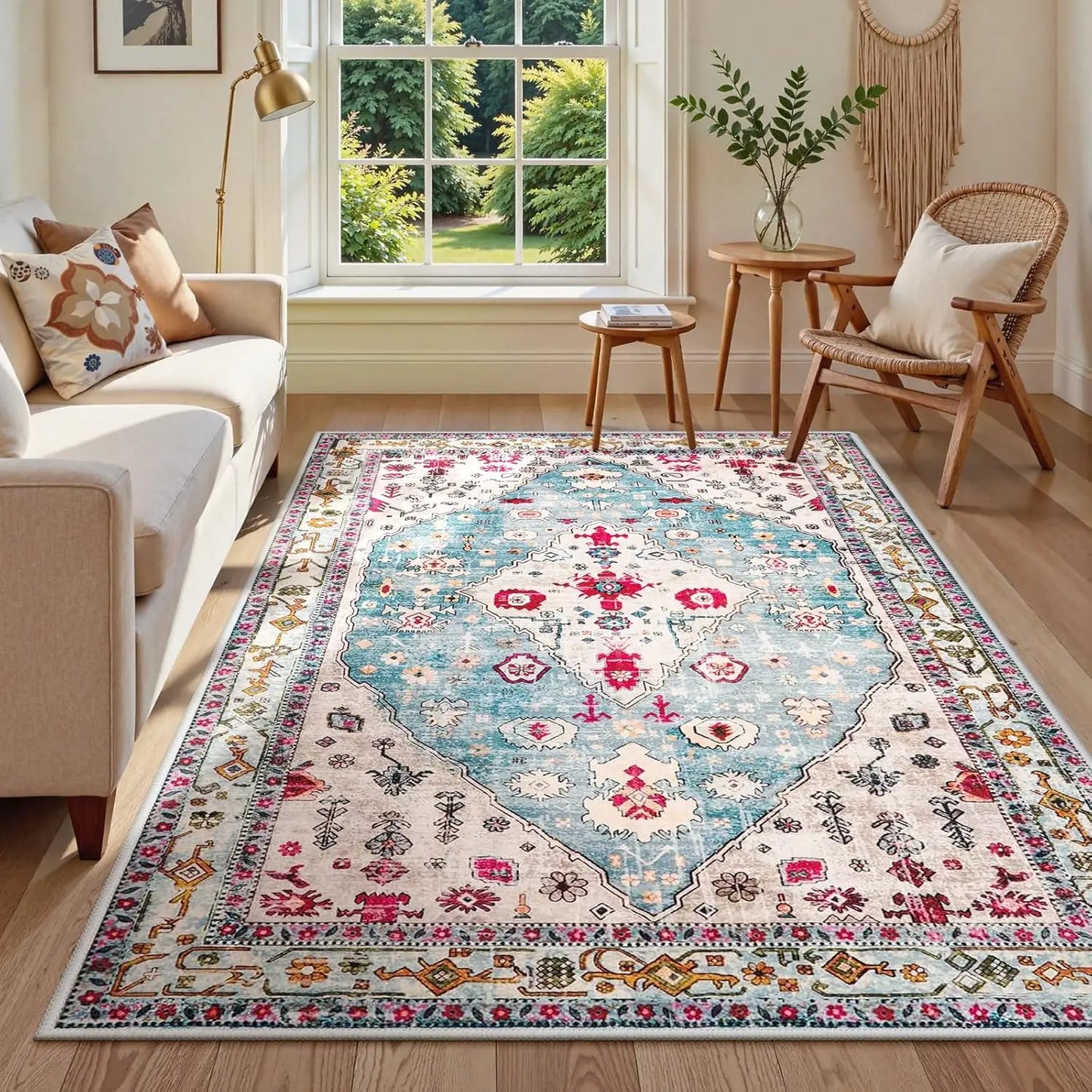Modern Large Boho Sage Green Rugs for Living Room Decor Bedroom Lounge Balcony Sofa   Mat Coffee Table Floor Mat Dining Room Rug